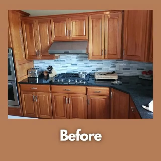Swipe to see this stunning transformation! Thank you Ron & Family for trusting us with your Kitchen Cabinet Painting Project..........#homeinterior #housedesign #homedecor #painters#interiorpainter #interiorpaint #interiorpainting#contractorsofinsta #customremodeling#interiordesigner #contractorlife #remodeling#homeremodelingideas #homeremodeling#customhomeremodeling #remodel #interior#interiorpainters #interiorgoals #paintgr#homedesignideas #grandrapidsmi #paintcontractor#commercialpainting #residentialpainting
