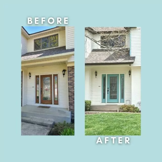 Wow! What just painting a door can do. 🤩..........#homeinterior #housedesign #homedecor #painters#interiorpainter #interiorpaint #interiorpainting#contractorsofinsta #customremodeling#interiordesigner #contractorlife #remodeling#homeremodelingideas #homeremodeling#customhomeremodeling #remodel #interior#interiorpainters #interiorgoals #paintgr#homedesignideas #grandrapidsmi #paintcontractor#commercialpainting #residentialpainting